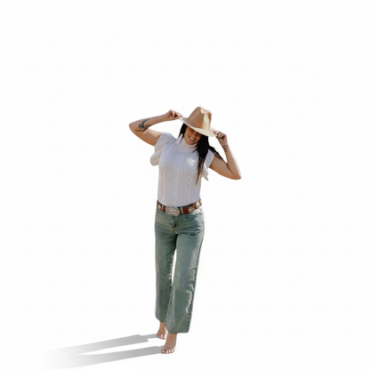 Olive wide leg jeans