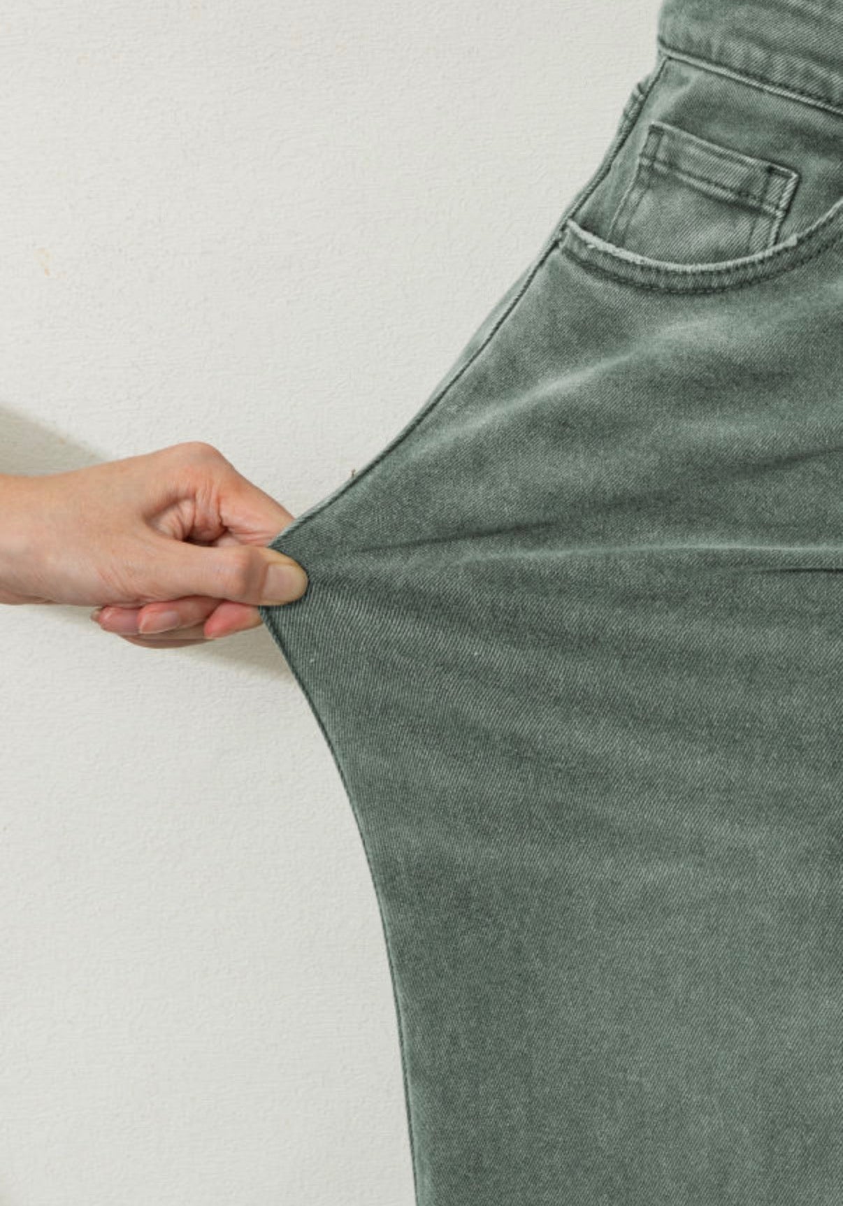Olive wide leg jeans