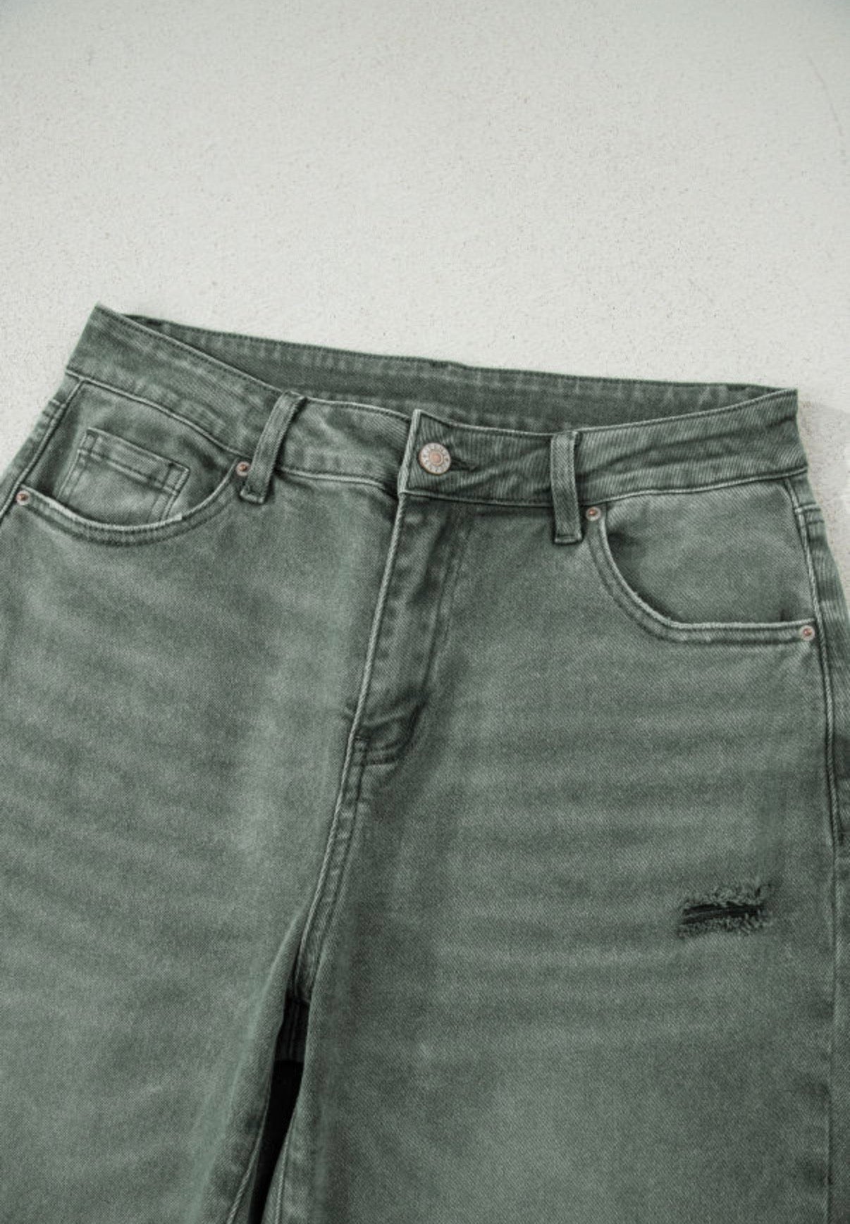 Olive wide leg jeans