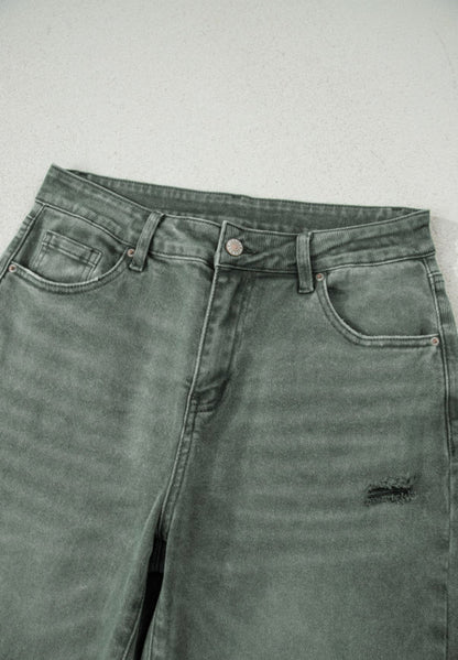 Olive wide leg jeans
