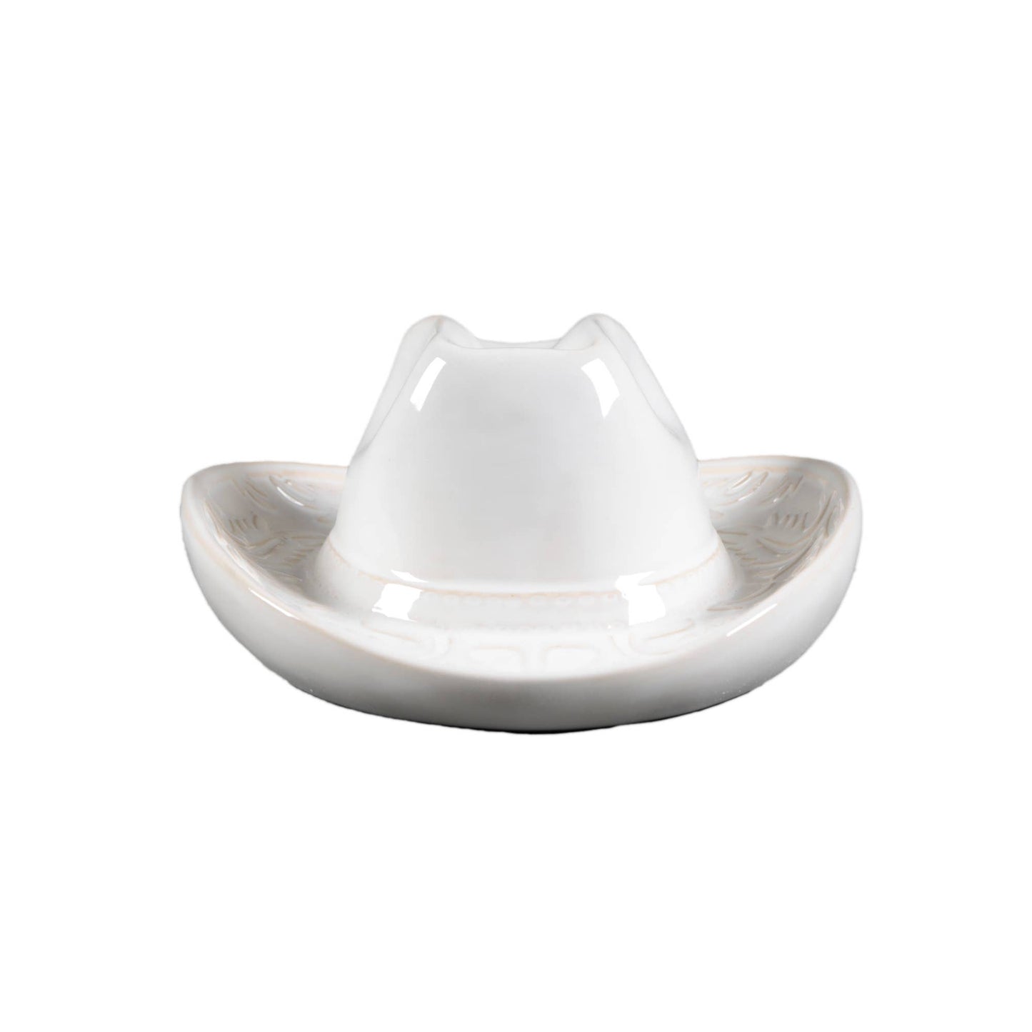 Ceramic Cowboy Hat Hanging Vase 8"